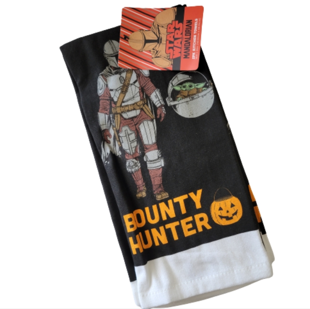 Star Wars The Mandalorian Halloween Bounty Hunter 2 Pack Kitchen Towels Disney